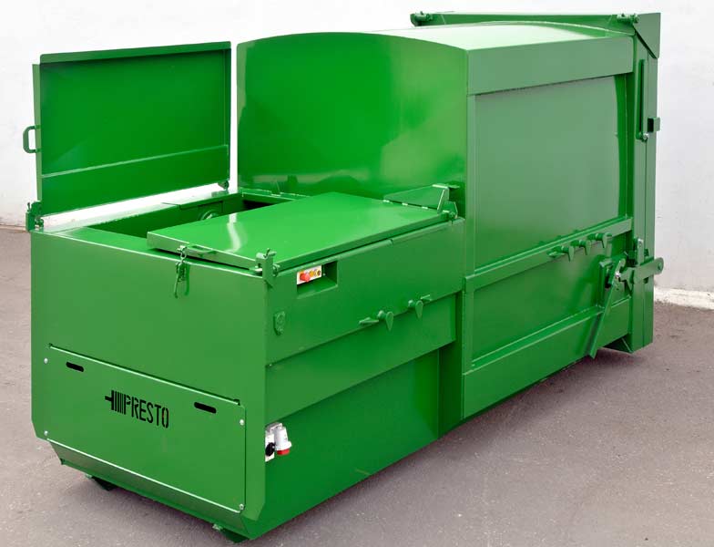 PRESTO Wet Waste Compactors for industrial waste